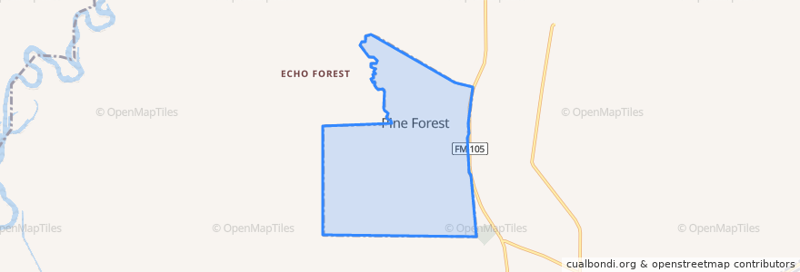 Mapa de ubicacion de Pine Forest.
