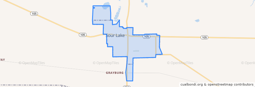 Mapa de ubicacion de Sour Lake.