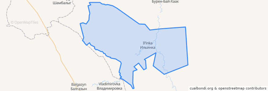 Mapa de ubicacion de сумон Ильинка.