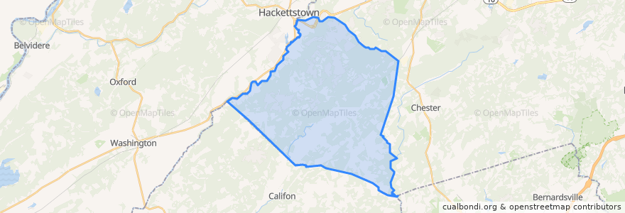 Mapa de ubicacion de Washington Township.