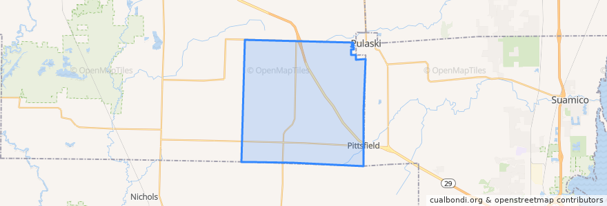 Mapa de ubicacion de Town of Maple Grove.