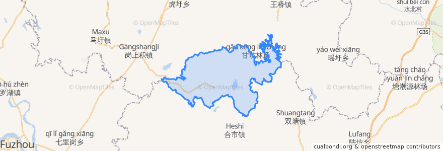 Mapa de ubicacion de 黎圩镇.