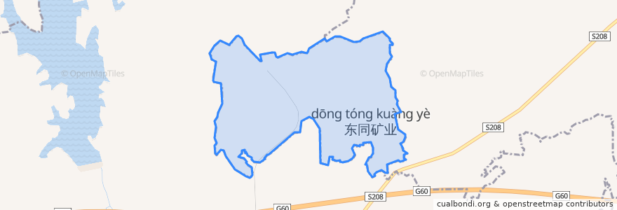 Mapa de ubicacion de 江西铜业集团公司东同矿业有限责任公司.