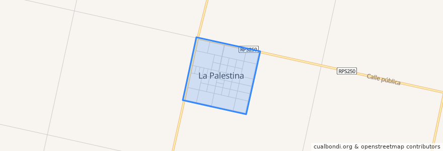 Mapa de ubicacion de La Palestina.