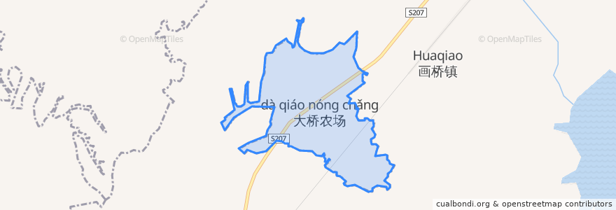 Mapa de ubicacion de 大桥农场.