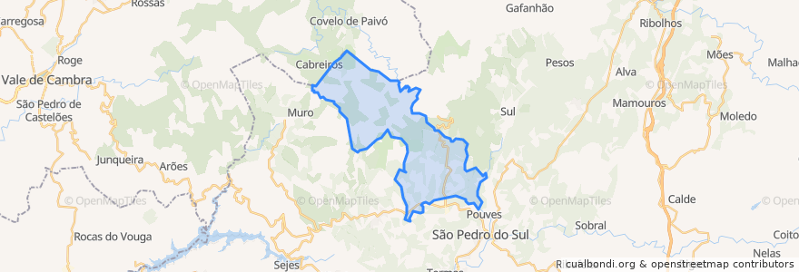 Mapa de ubicacion de Carvalhais e Candal.