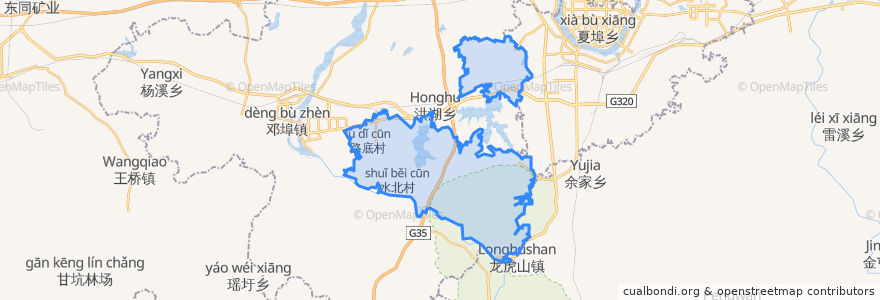 Mapa de ubicacion de 洪湖乡.