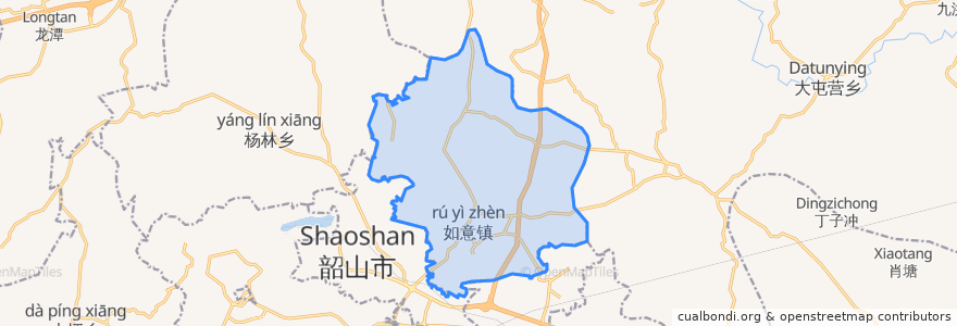 Mapa de ubicacion de Ruyi.