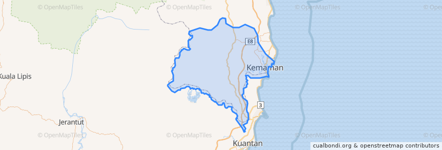 Mapa de ubicacion de Kemaman District.