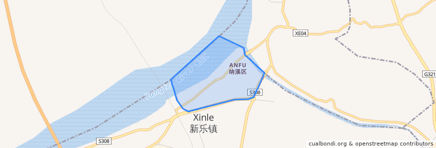 Mapa de ubicacion de 安富街道.