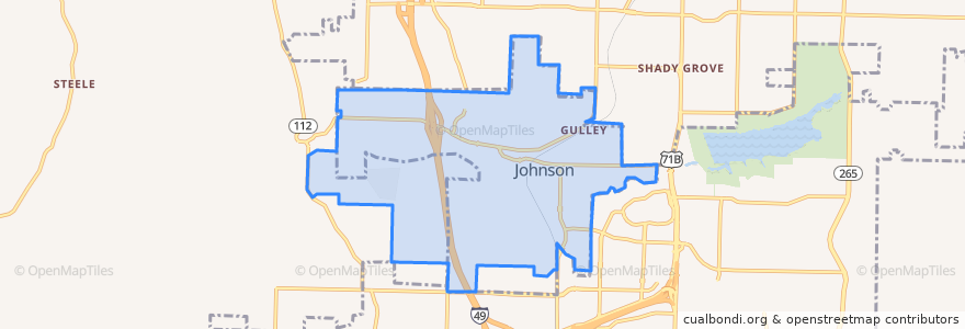 Mapa de ubicacion de Johnson.