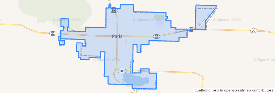 Mapa de ubicacion de Paris.