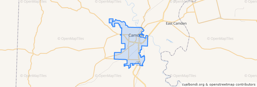 Mapa de ubicacion de Camden.