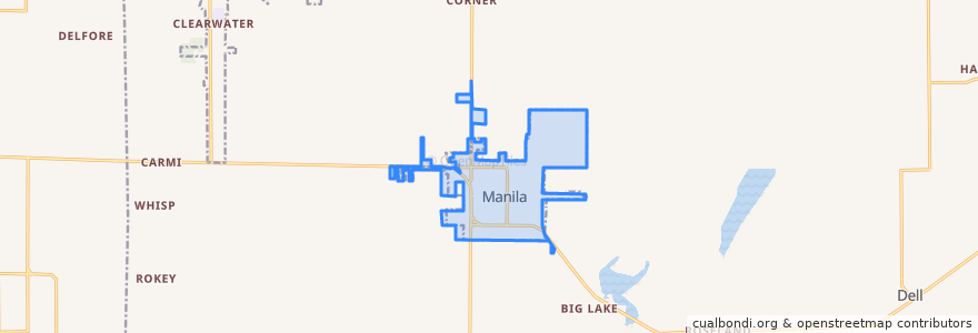 Mapa de ubicacion de Manila.