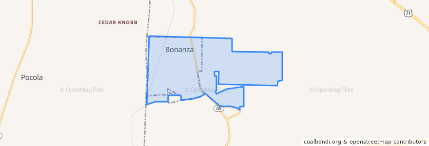 Mapa de ubicacion de Bonanza.