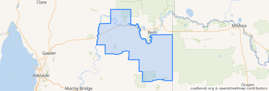 Mapa de ubicacion de The District Council of Loxton Waikerie.