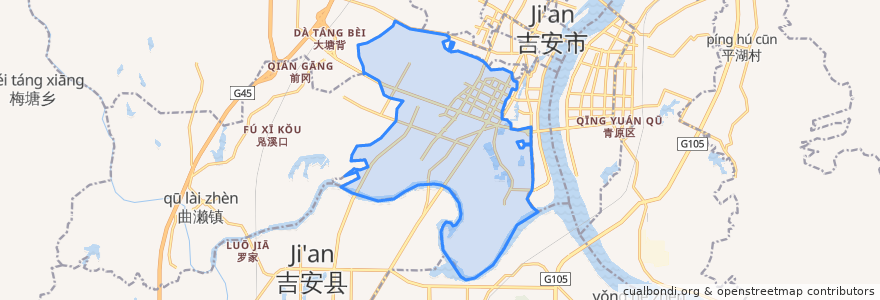 Mapa de ubicacion de 禾埠街道.