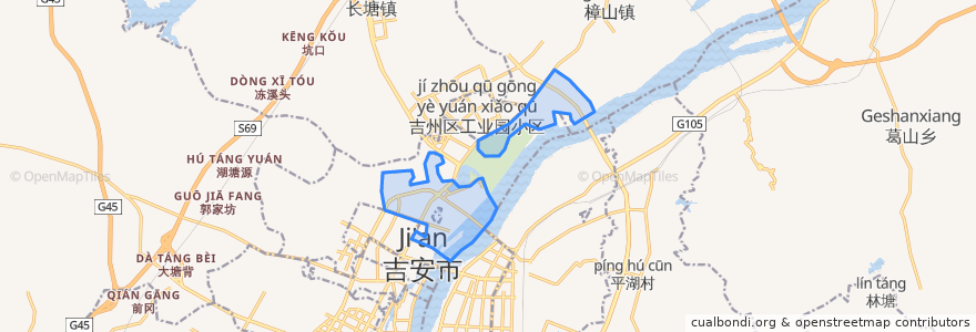 Mapa de ubicacion de 北门街道.