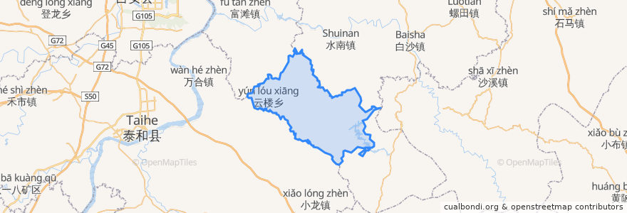 Mapa de ubicacion de 富田镇.