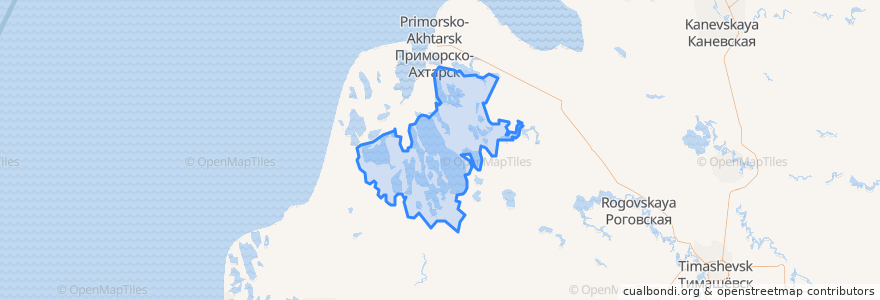 Mapa de ubicacion de Новопокровское сельское поселение.