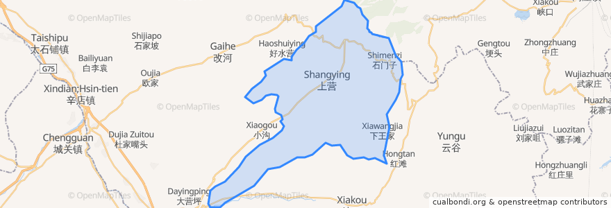 Mapa de ubicacion de 上营乡.