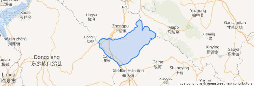 Mapa de ubicacion de 太石镇.