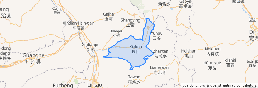 Mapa de ubicacion de 峡口镇.