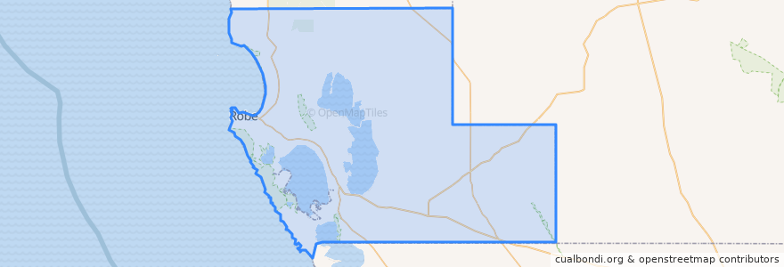 Mapa de ubicacion de District Council of Robe.