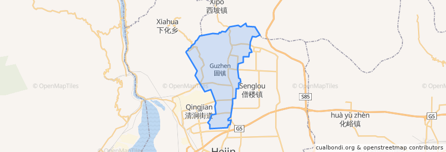 Mapa de ubicacion de 樊村镇.