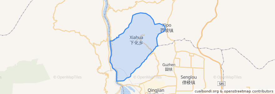 Mapa de ubicacion de 下化乡.