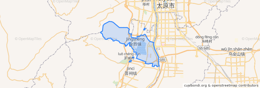 Mapa de ubicacion de Jingsheng.