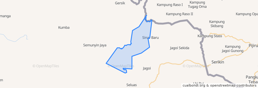 Mapa de ubicacion de Desa Kumba.