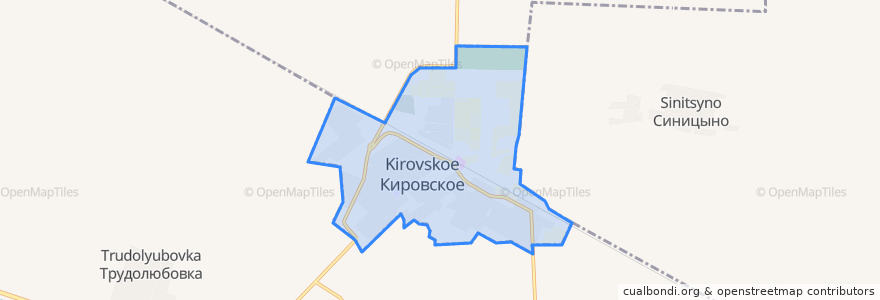 Mapa de ubicacion de Кировское сельское поселение.