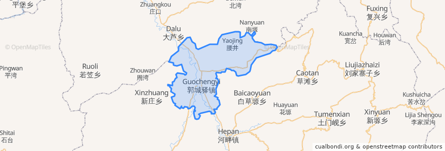 Mapa de ubicacion de 郭城驿镇.