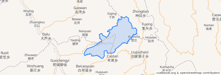 Mapa de ubicacion de 土高山乡.