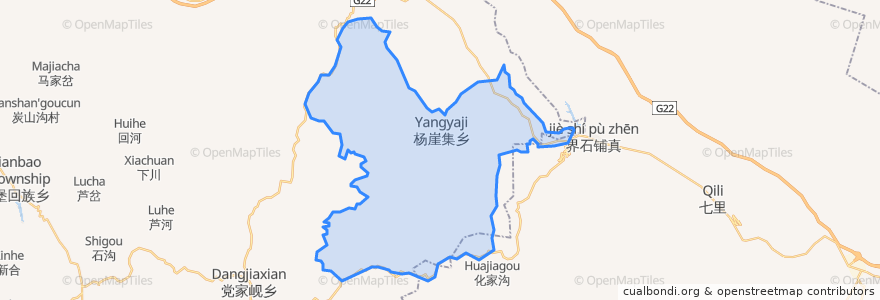 Mapa de ubicacion de 杨崖集镇.