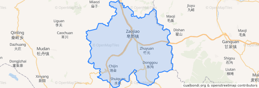 Mapa de ubicacion de 皂郊镇.