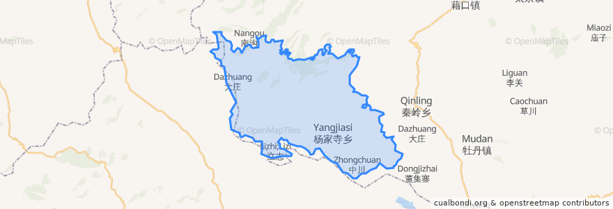 Mapa de ubicacion de 杨家寺镇.