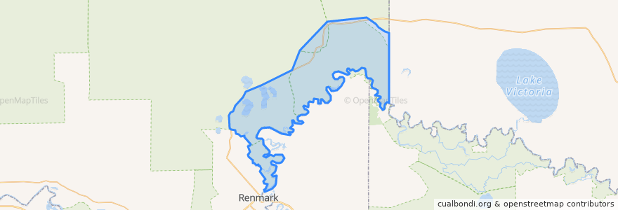 Mapa de ubicacion de Unincorporated Area Riverland.