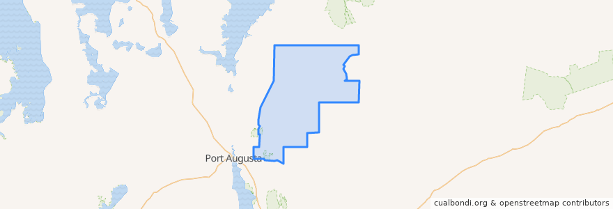 Mapa de ubicacion de The Flinders Ranges Council.