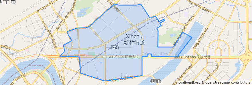 Mapa de ubicacion de 新竹街道.