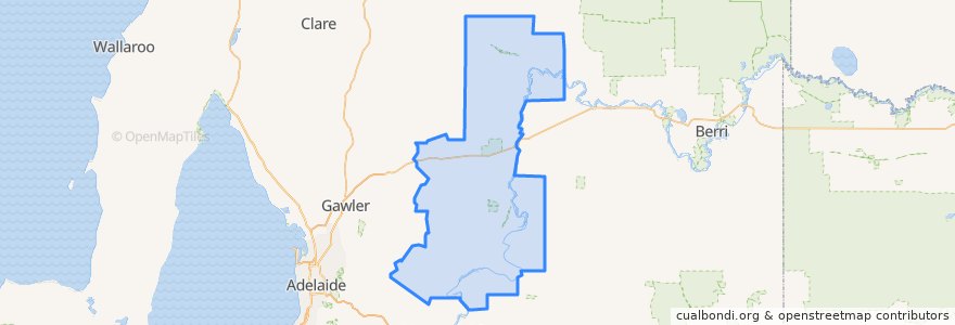 Mapa de ubicacion de Mid Murray Council.