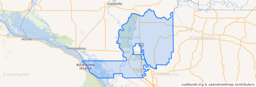 Mapa de ubicacion de Town of Holland.