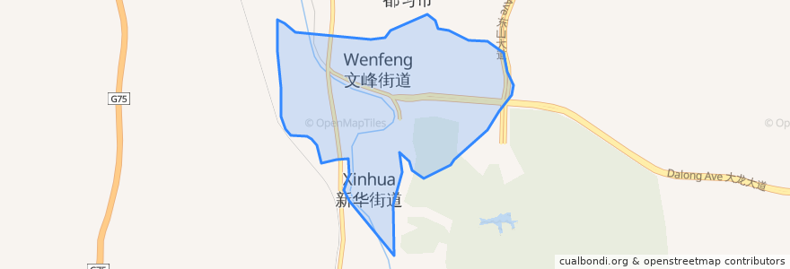 Mapa de ubicacion de 文峰街道.