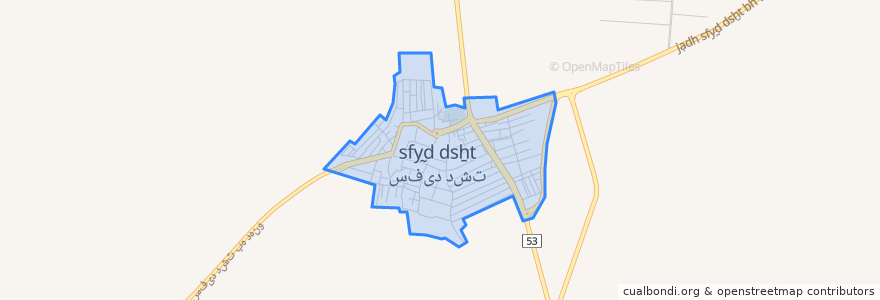 Mapa de ubicacion de شهر سفید دشت.