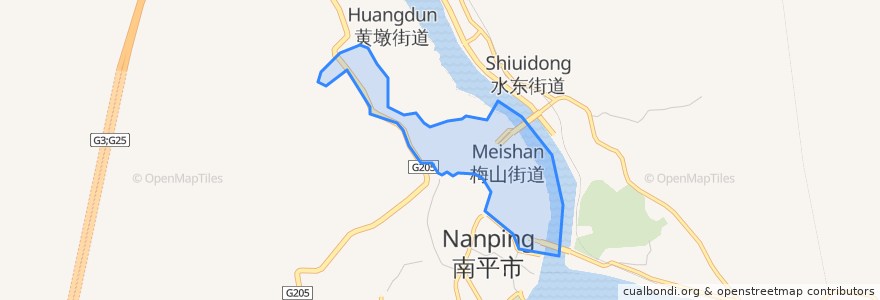 Mapa de ubicacion de 梅山街道.