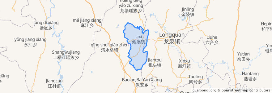 Mapa de ubicacion de Lixi.