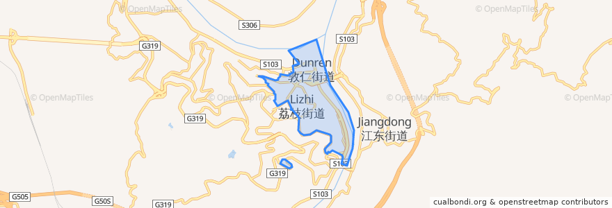 Mapa de ubicacion de 敦仁街道.