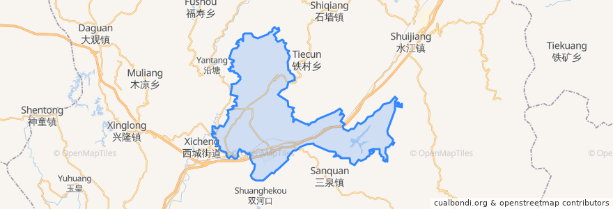 Mapa de ubicacion de 东城街道.