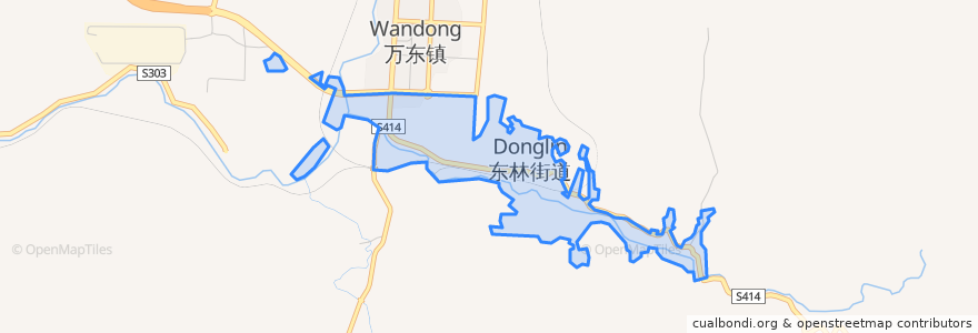 Mapa de ubicacion de Donglin.